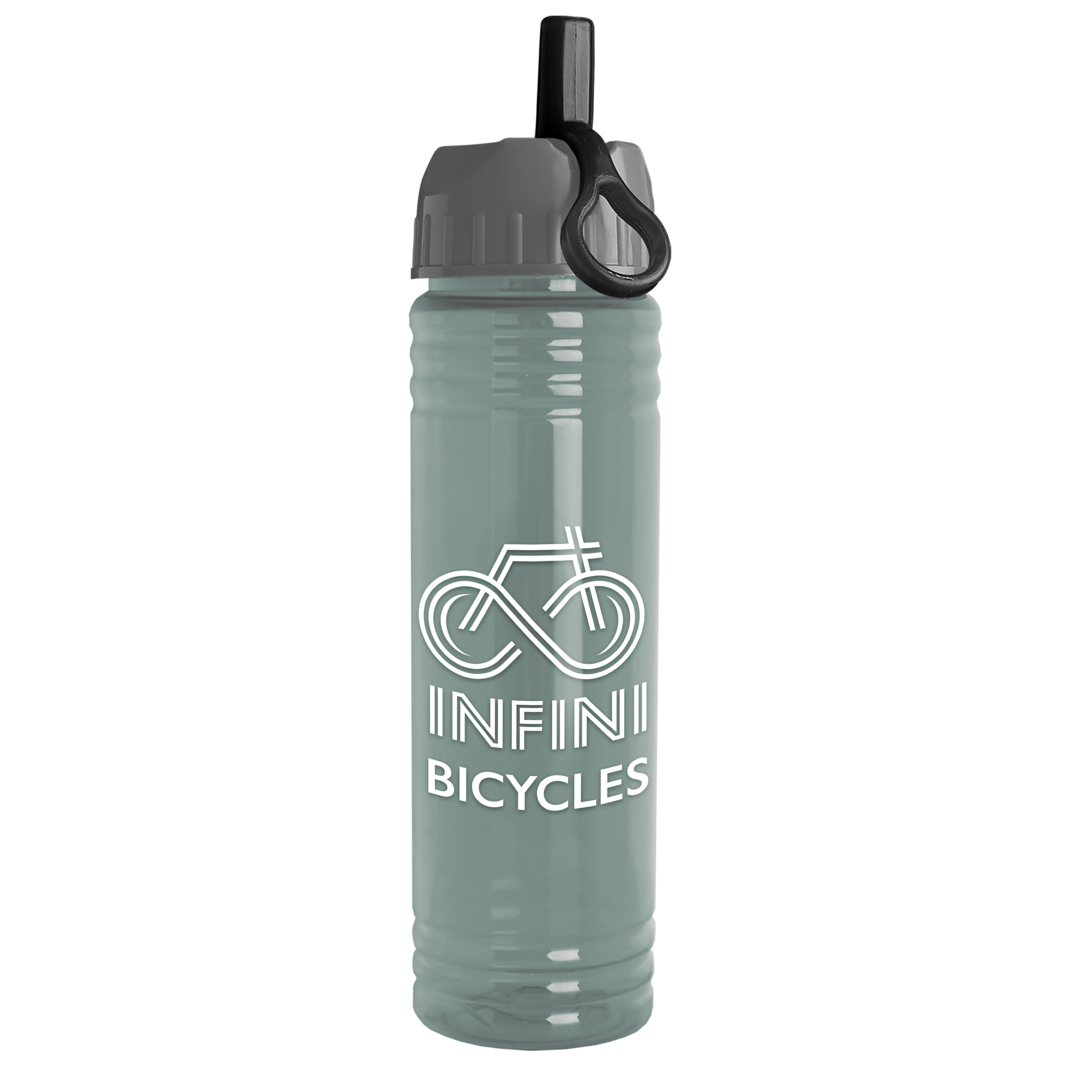 Slim Fit RPET Bottle with Ring-Straw Lid - 24 oz.